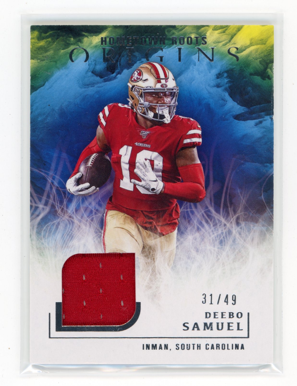 2020 Panini Origins Deebo Samuel #HR-23 Hometown Roots #/49 San Francisco 49ers