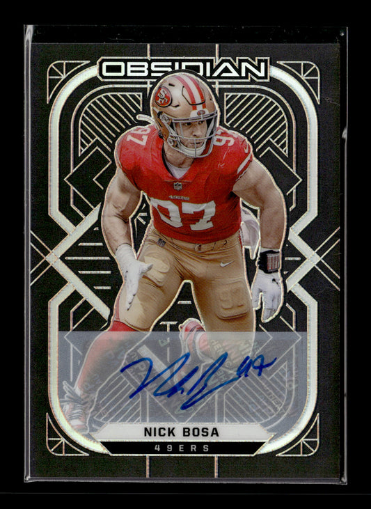 2021 Panini Obsidian Nick Bosa #90 Electric Etch Yellow #/25 San Francisco 49ers
