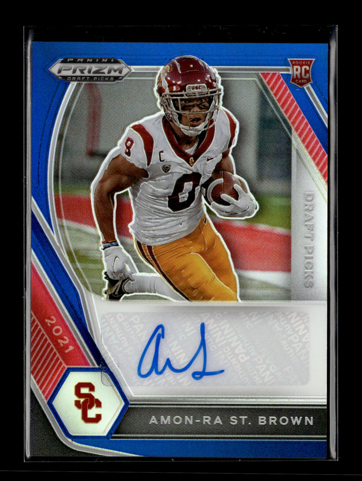 2021 Panini Prizm Draft Picks Collegiate Amon-Ra St. Brown Autograph /149