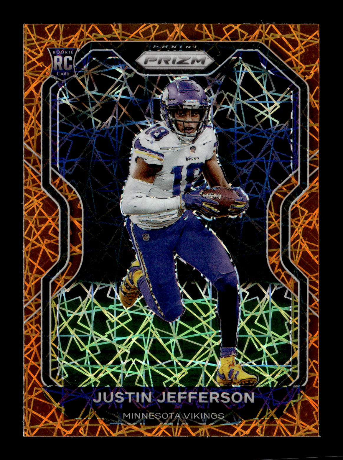 2020 Panini Prizm Justin Jefferson #398 Prizm Lazer Minnesota Vikings