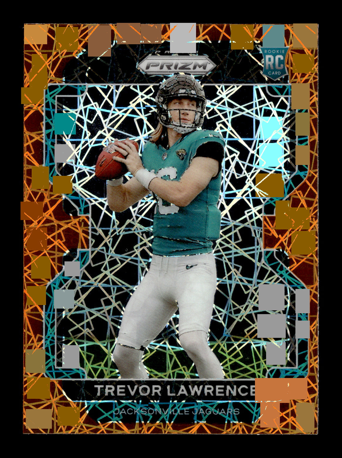 2021 Panini Prizm Trevor Lawrence #331 Lazer Jacksonville Jaguars