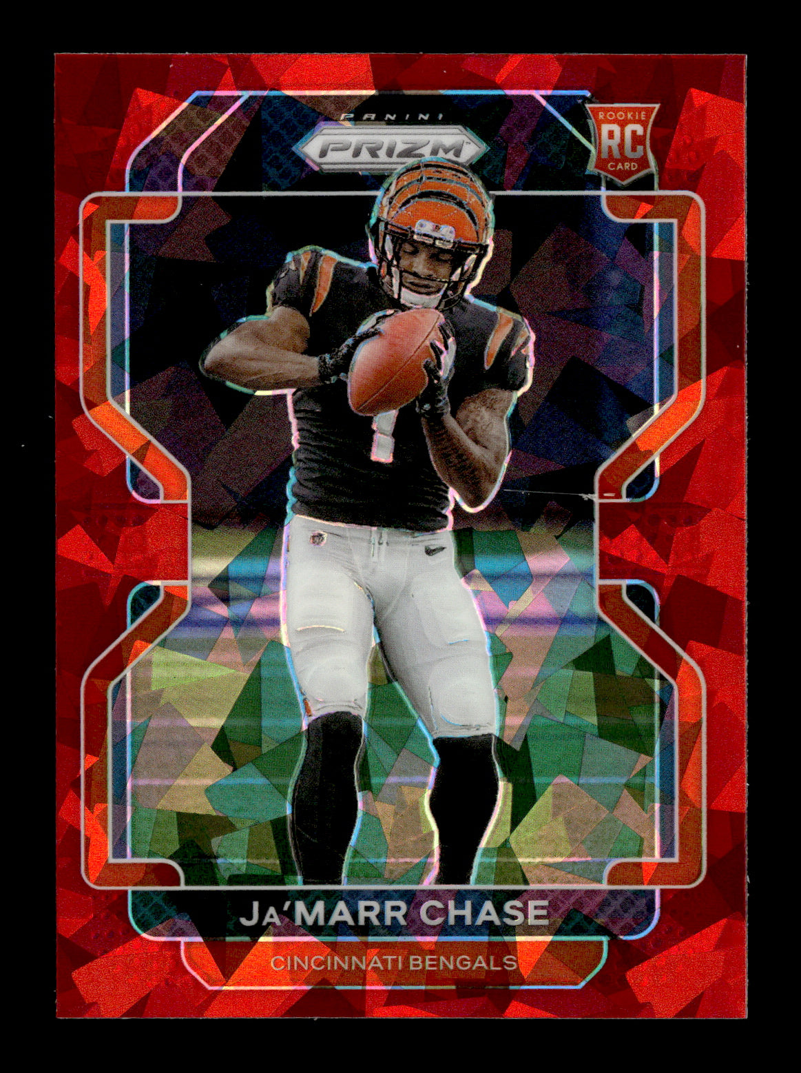 2021 Panini Prizm Ja'Marr Chase #337 Red Ice Cincinnati Bengals