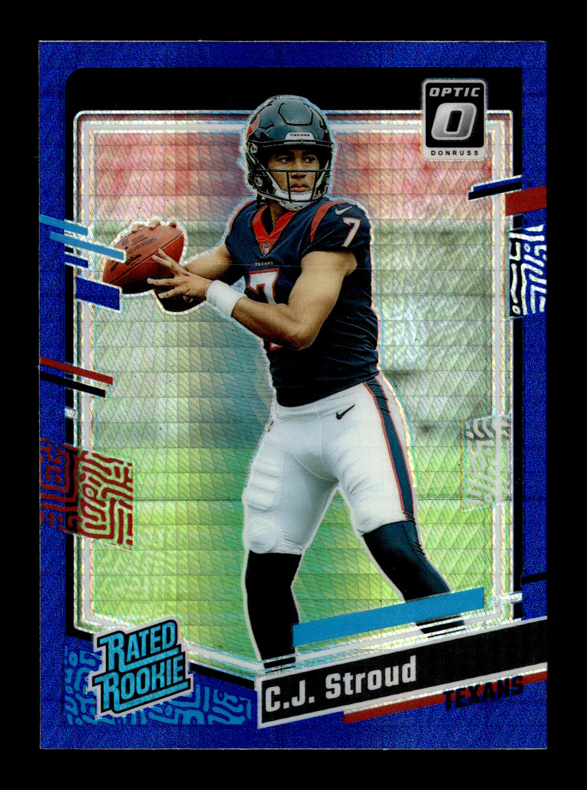 2023 Donruss Optic C.J. Stroud #244 Blue Hyper Houston Texans