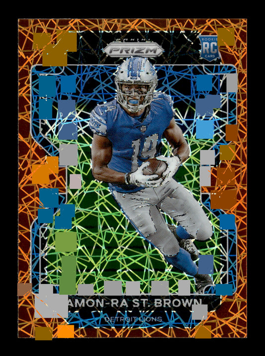 2021 Panini Prizm Amon-Ra St. Brown #358 Lazer Detroit Lions