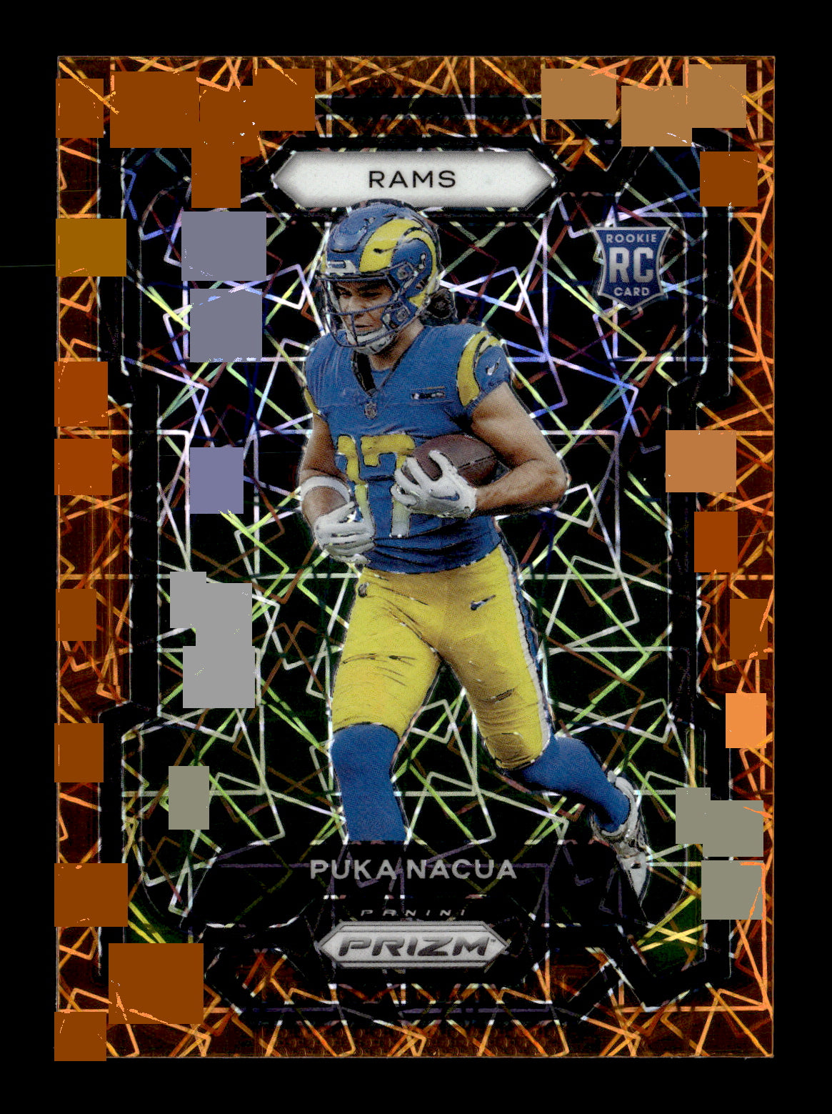 2023 Panini Prizm Puka Nacua #357 Orange Ice Los Angeles Rams