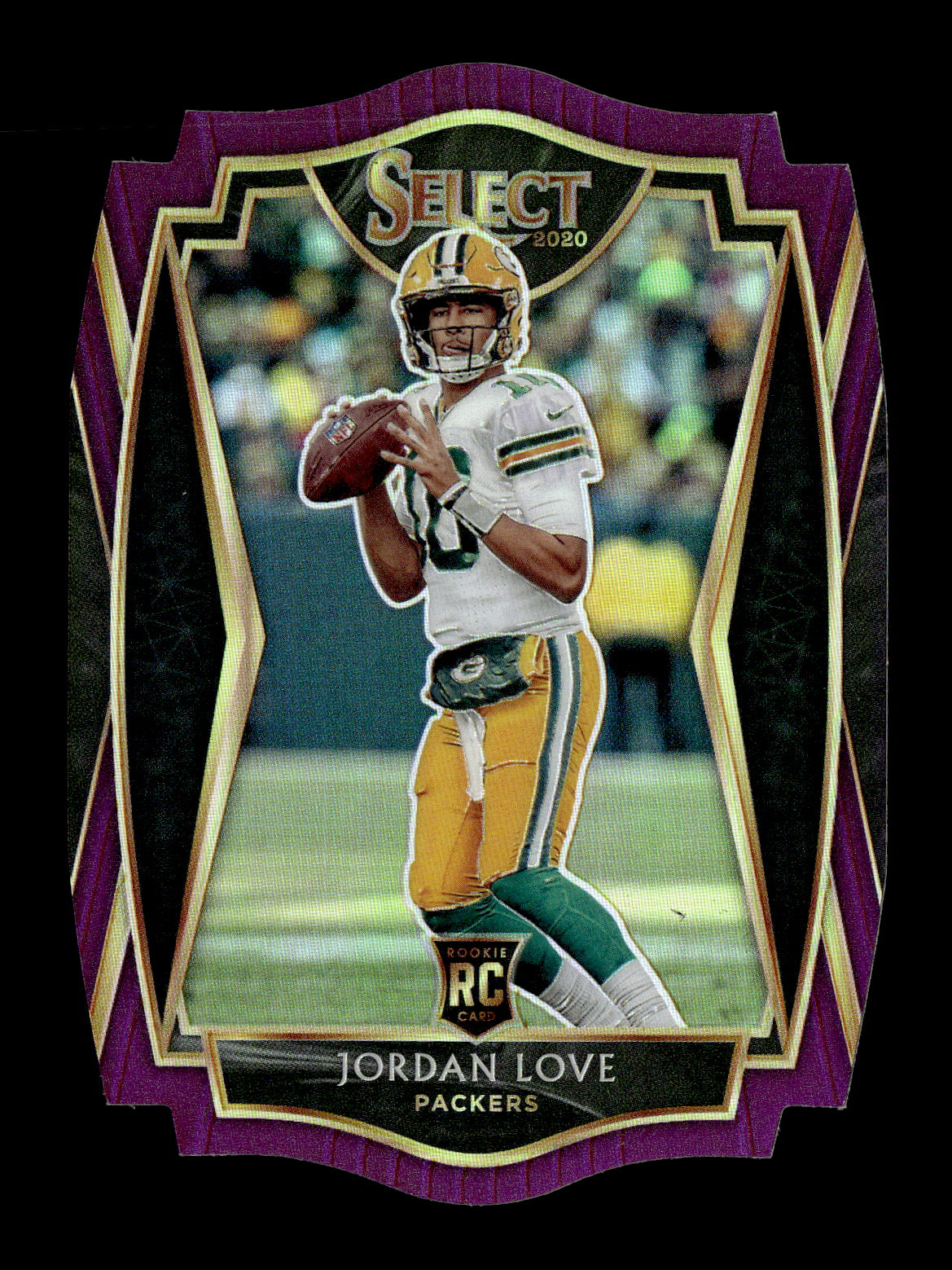 2020 Panini Select Jordan Love #147 Maroon Prizm Die Cut Green Bay Packers