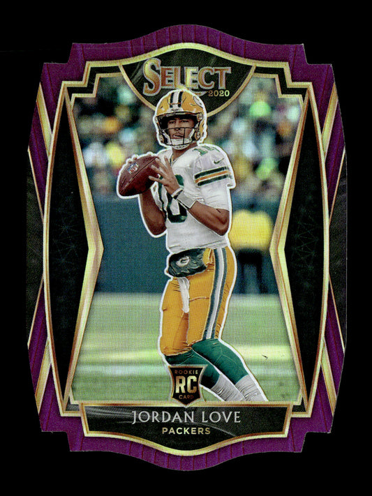 2020 Panini Select Jordan Love #147 Maroon Prizm Die Cut Green Bay Packers
