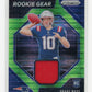 2024 Panini Prizm Drake Maye #RG-DME Rookie Gear Neon Green Pulsar