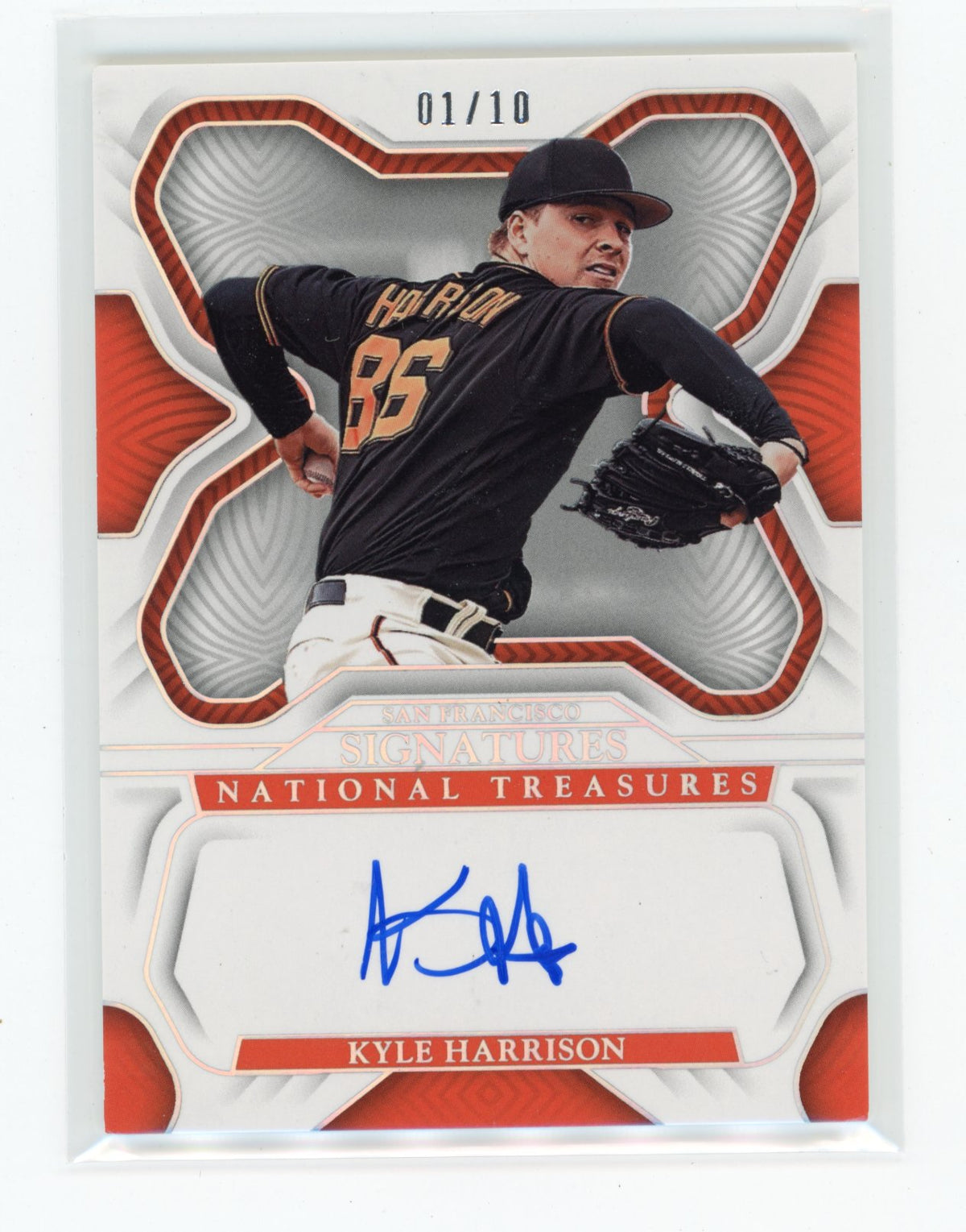 2023 Panini National Treasures Kyle Harrison #S-KH Signatures Holo Silver #/10