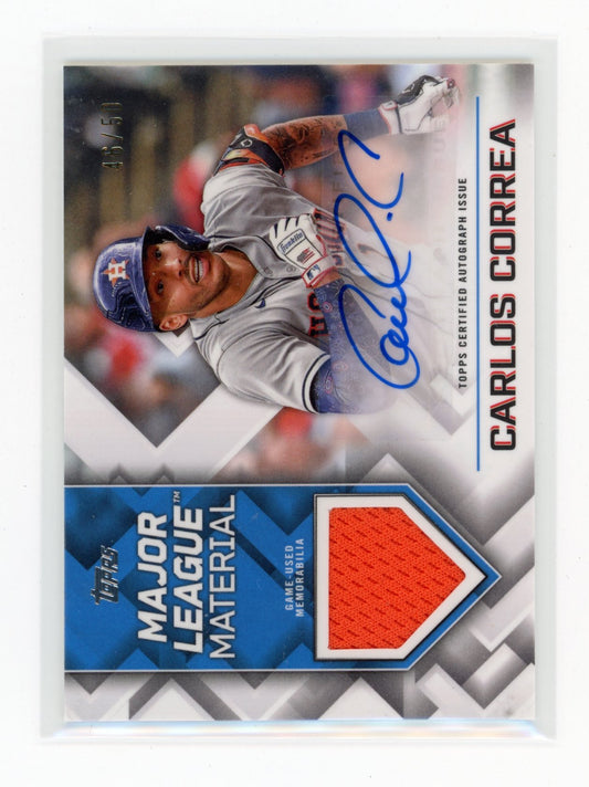 2022 Topps Carlos Correa #MLMA-CC Major League Material Autographs /50