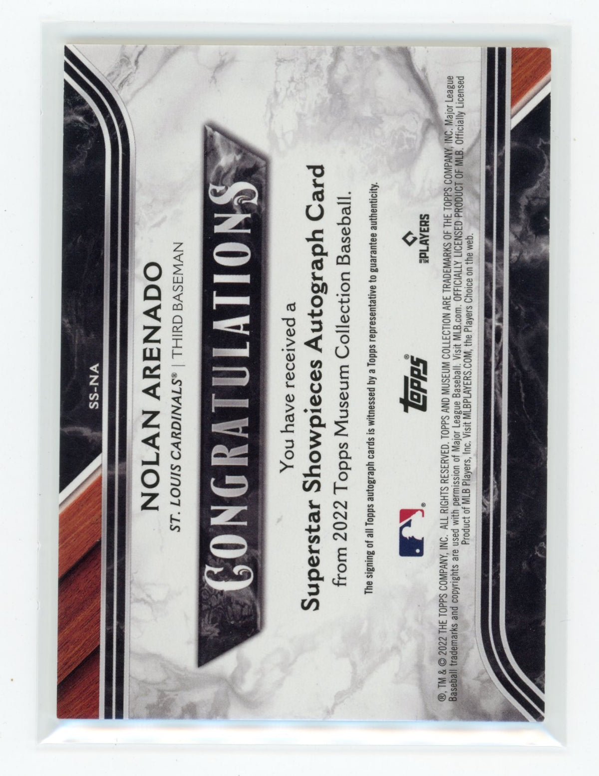 2022 Topps Museum Collection Nolan Arenado #SS-NA Superstar Showpieces #/25