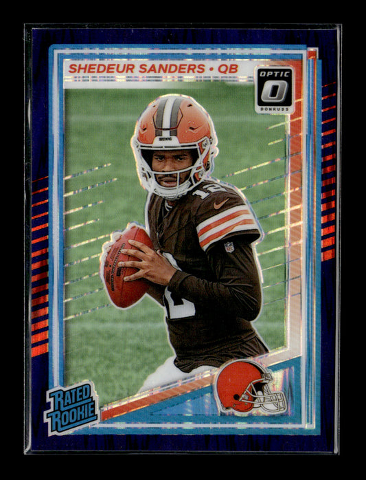 2025 Donruss Optic Shedeur Sanders #203 Purple Shock Cleveland Browns