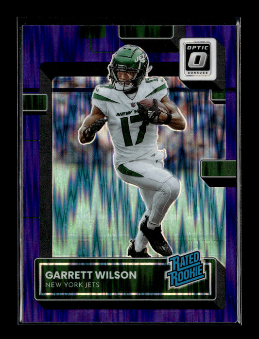 2022 Donruss Optic Garrett Wilson #206 Purple Shock New York Jets