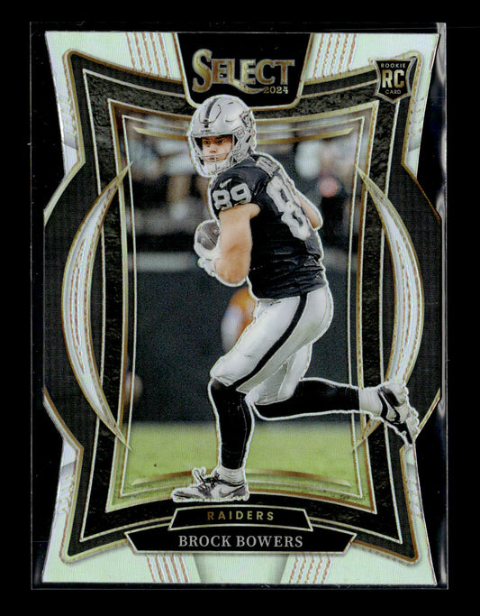 2024 Panini Select Brock Bowers #31 Silver Prizm Die Cut Las Vegas Raiders