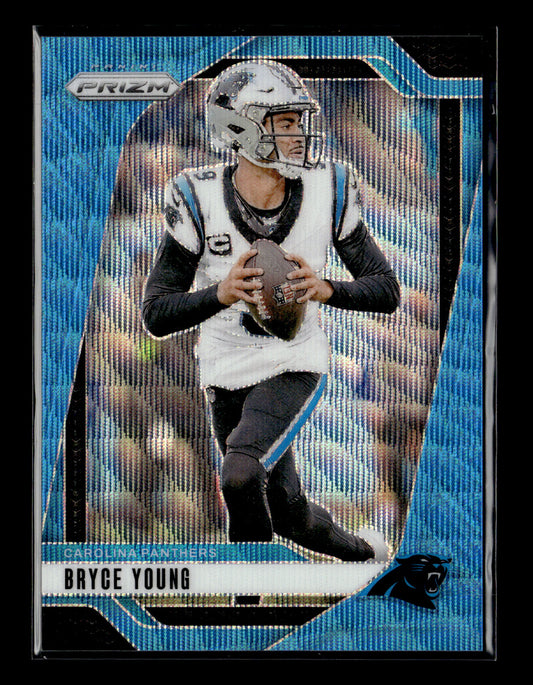 2024 Panini Prizm Bryce Young #37 Blue Wave #/230 Carolina Panthers