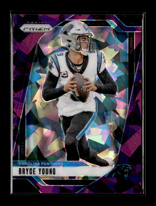 2024 Panini Prizm Bryce Young #37 Purple Ice #/225 Carolina Panthers