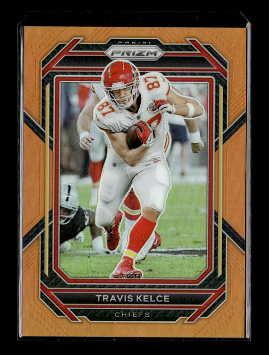 2022 Panini Prizm Travis Kelce #144 Orange #/249 Kansas City Chiefs