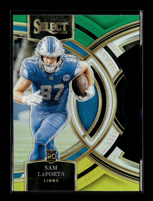 2023 Panini Select Sam LaPorta #106 Black and Green Prizms Die Cuts