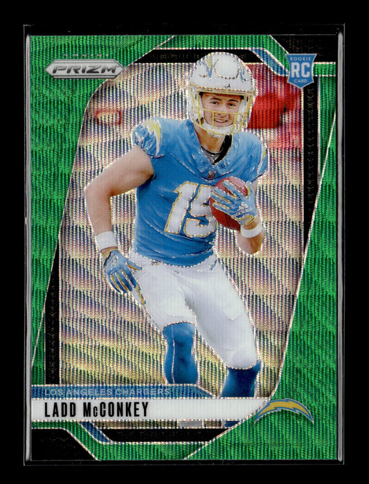 2024 Panini Prizm Ladd McConkey #365 Green Wave Los Angeles Chargers