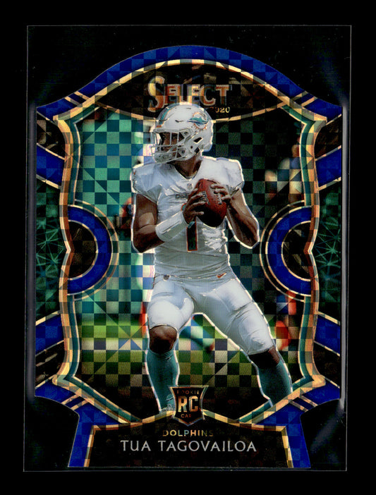 2020 Panini Select Tua Tagovailoa #45 Blue Prizm Die Cut Miami Dolphins