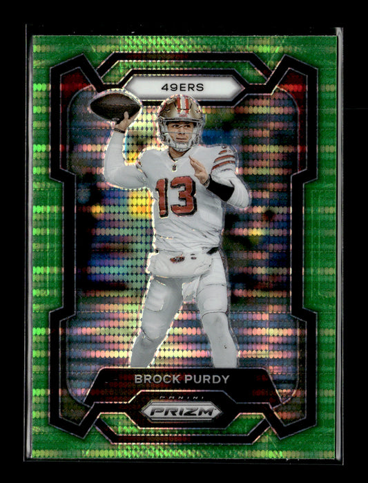 2023 Panini Prizm Brock Purdy #266 Neon Green Pulsar San Francisco 49ers