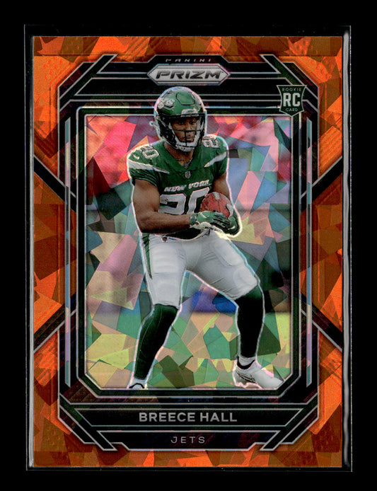 2022 Panini Prizm Breece Hall #317 Orange Ice New York Jets
