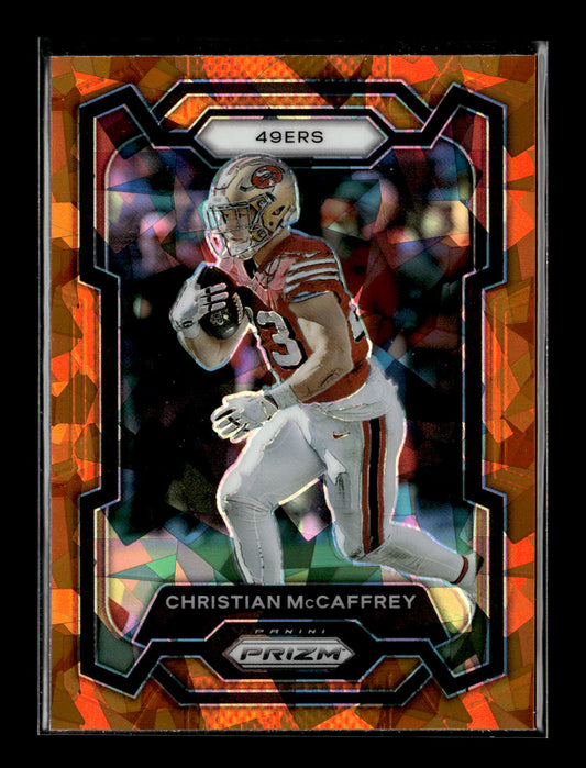 2023 Panini Prizm Christian McCaffrey #267 Orange Ice San Francisco 49ers