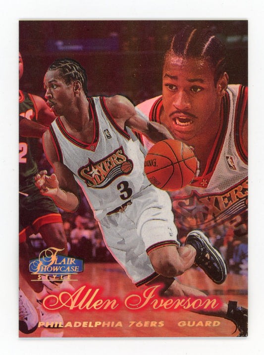 1997-98 Flair Showcase Allen Iverson #3 Flair Showcase Row 2 Philadelphia 76ers