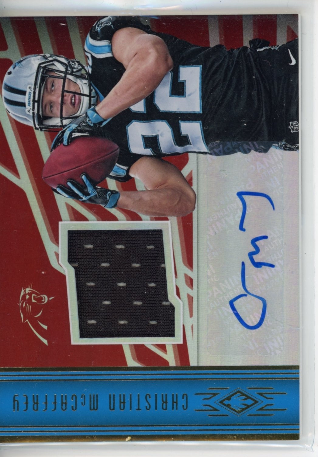 2017 Christian McCaffrey Phoenix Rookie Patch Auto /99