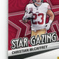 2025 Revolution Christian McCaffrey #11 Star Gazing Purple #/10 San Fran 49ers