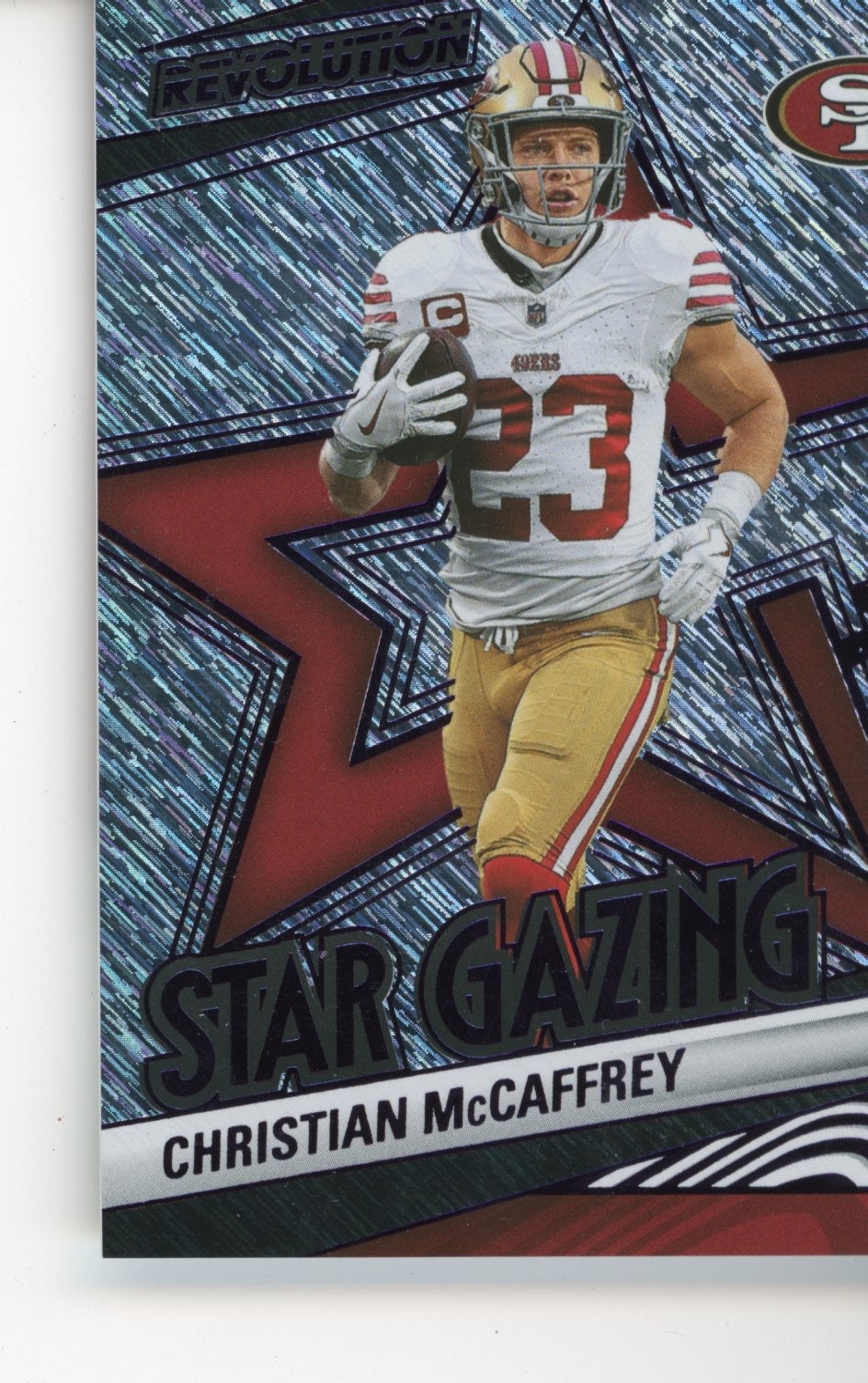2025 Revolution Christian McCaffrey #11 Star Gazing Purple #/10 San Fran 49ers