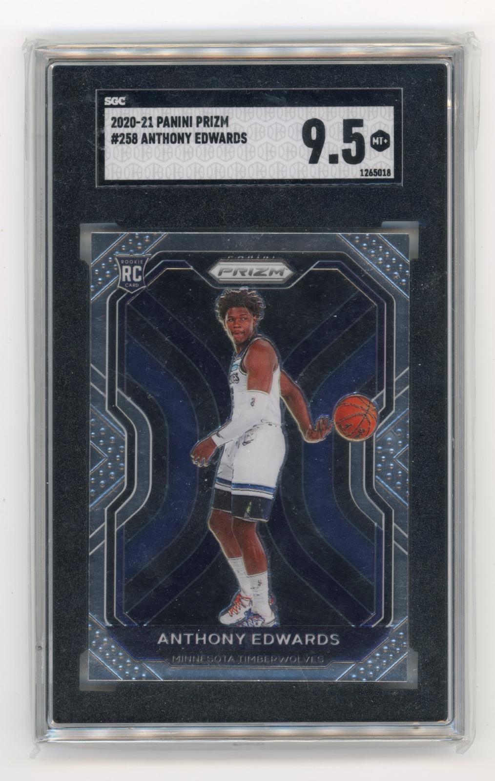 2020-21 Panini Prizm Anthony Edwards #258 Minnesota Timberwolves SGC 9.5