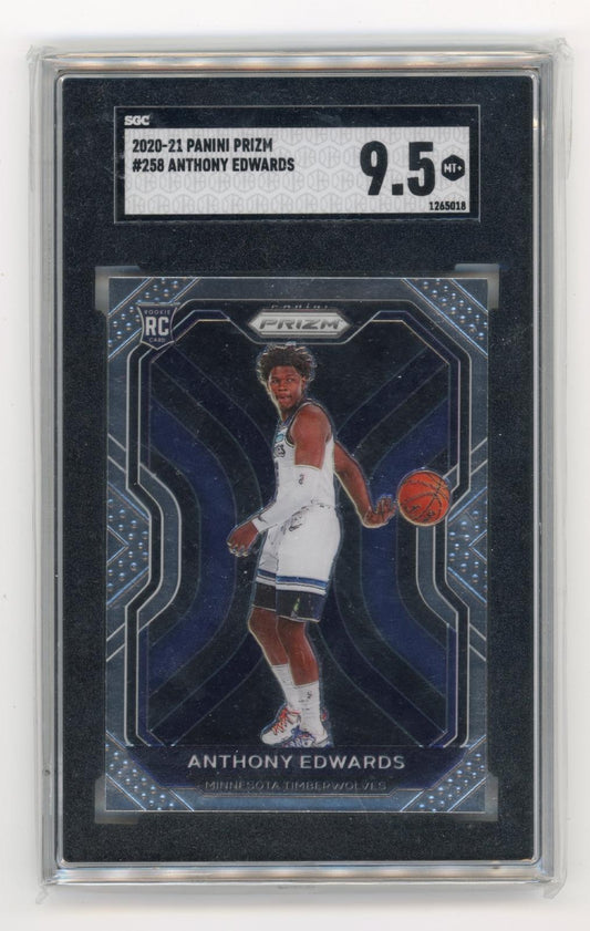 2020-21 Panini Prizm Anthony Edwards #258 Minnesota Timberwolves SGC 9.5