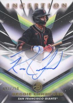 2023 Bowman Inception #BPA-RC Reggie Crawford Autographs #/250  Giants