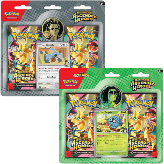 Pokemon Mega Evolution Ascended Heroes Collection Erika/Larry 2 Pack Blister