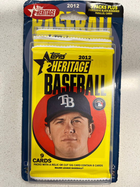 2012 Topps Heritage Baseball 3 Pack Hanger Pack