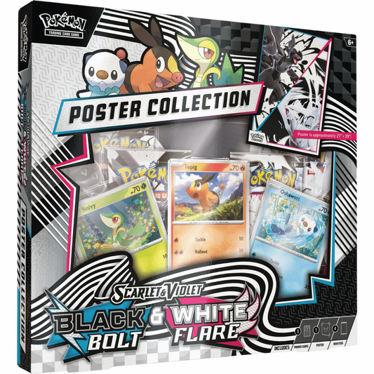 Pokemon Scarlet and Violet Black Bolt & White Flare Poster Collection Box