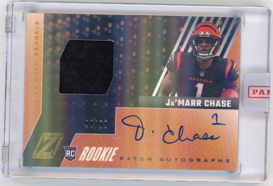 2021 Panini Zenith Ja'Marr Chase RC #92 - Patch Autograph #/99 Bengals