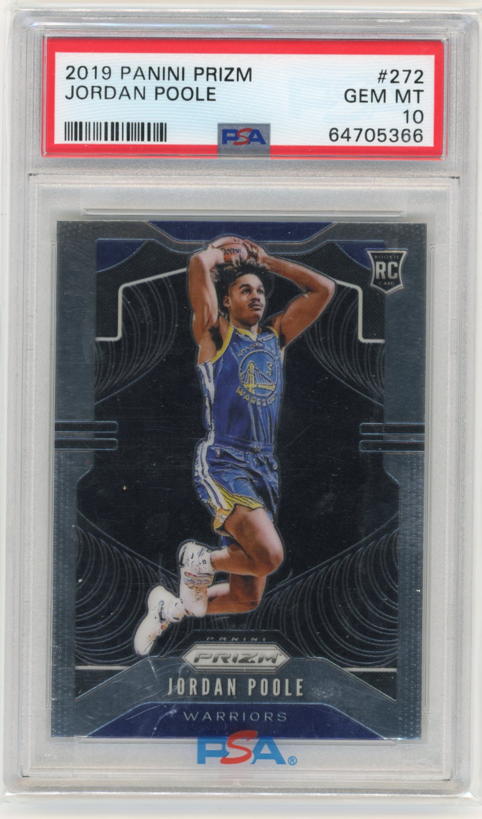 2019 Panini Prizm Jordan Poole RC #272 - PSA 10