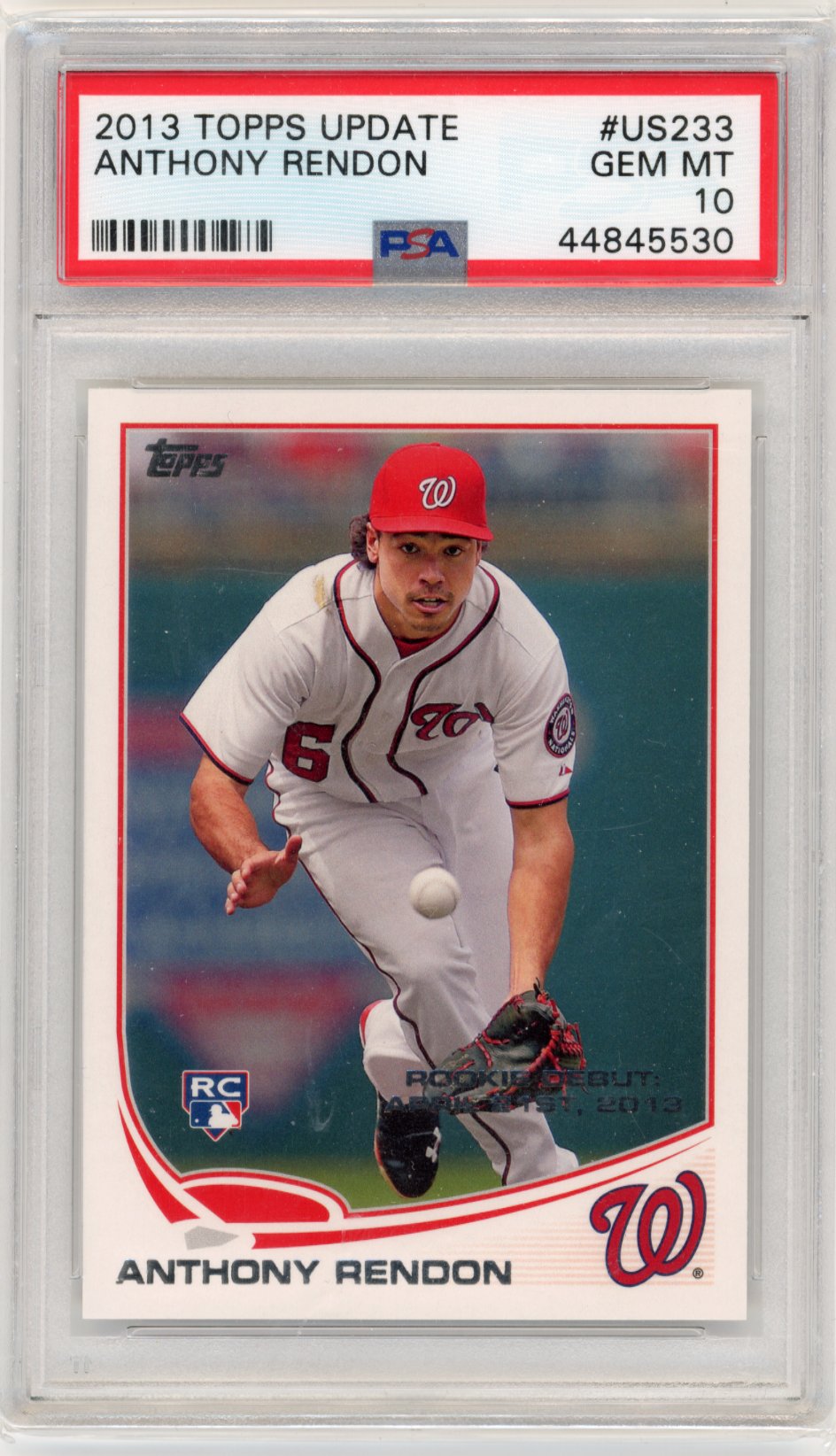 2013 Topps Update Anthony Rendon RC #US233 - PSA 10 Angels