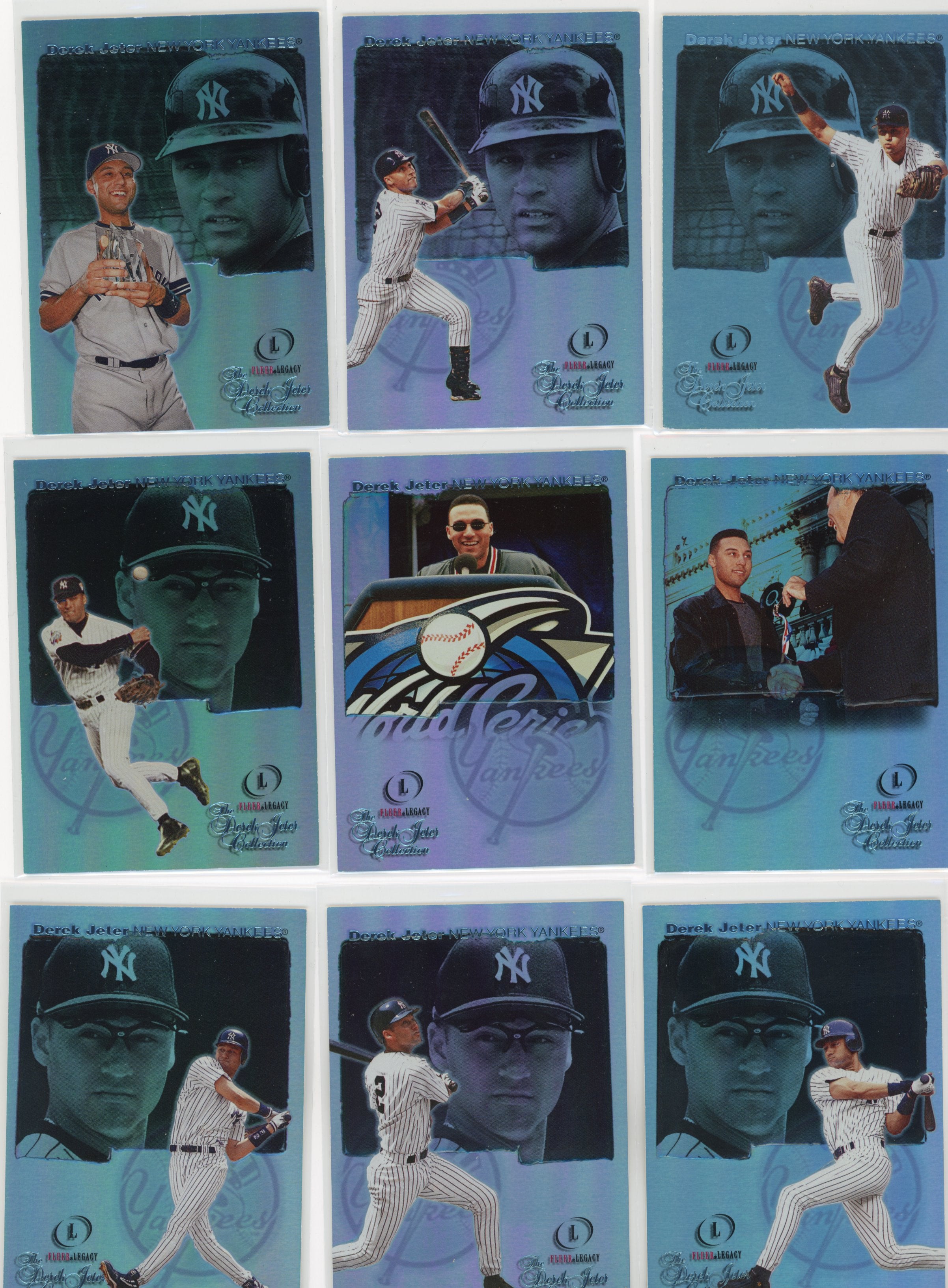 2001 Fleer Legacy Derek Jeter Collection #1-22 - #/1000 22 Card Set