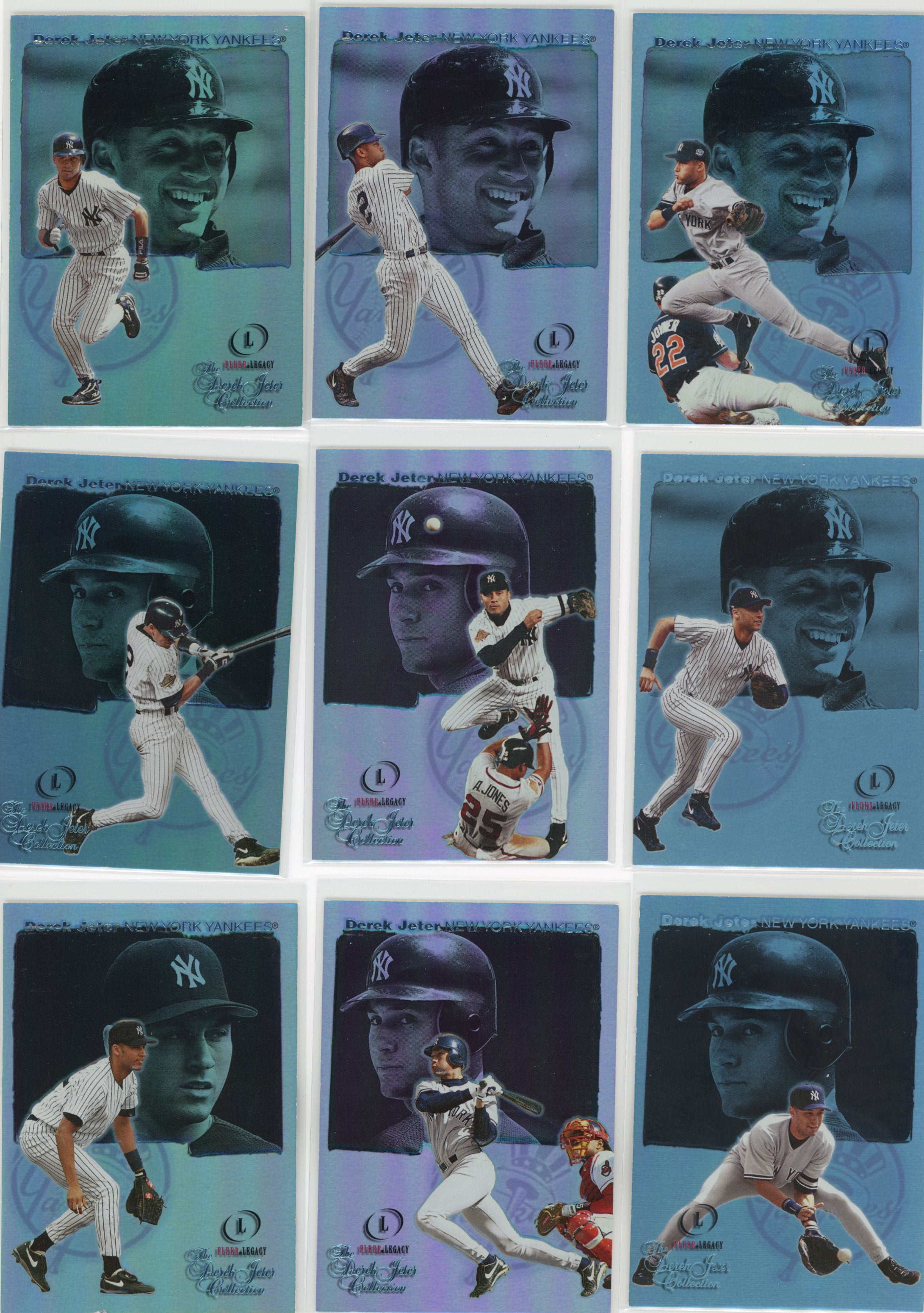 2001 Fleer Legacy Derek Jeter Collection #1-22 - #/1000 22 Card Set