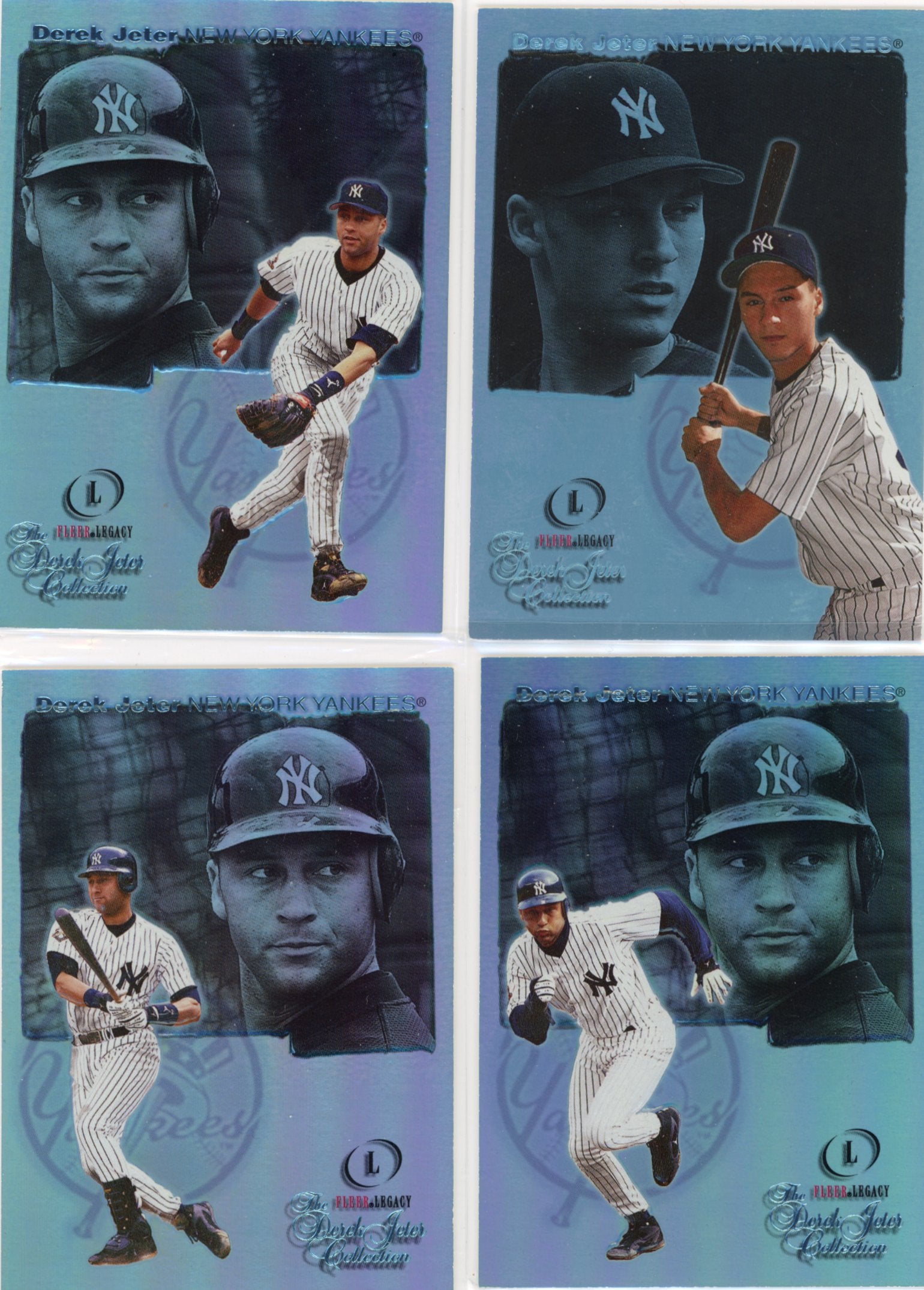 2001 Fleer Legacy Derek Jeter Collection #1-22 - #/1000 22 Card Set