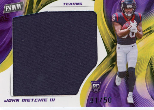 2022 Panini Player of the Day John Metchie III RC #JM - #/50 Relic Texans