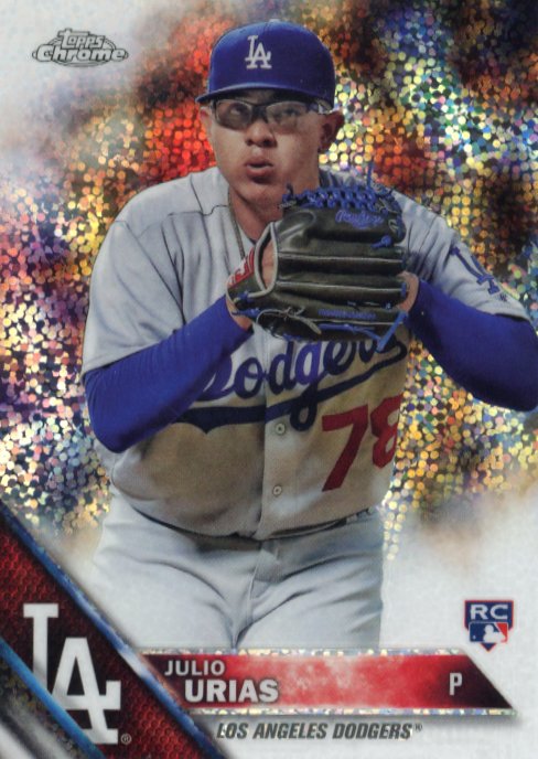 2016 Topps Chrome Julio Urias RC #HMT27 - Sparkle Dodgers