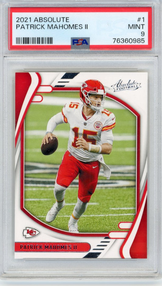 2021 Panini Absolute Patrick Mahomes II #1 - PSA 9 Cheifs