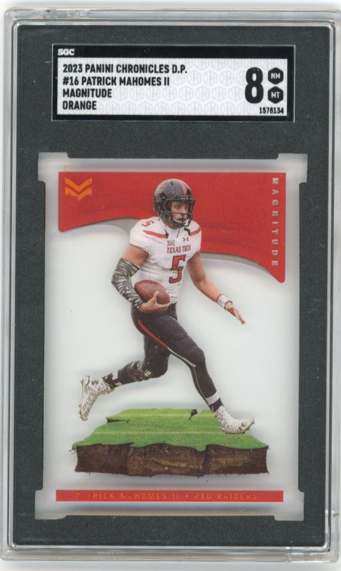 2023 Panini Chronicles Draft Picks Patrick Mahomes II Magnitude #16 - Orange SGC 8