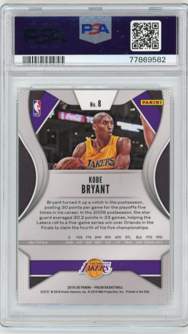 2019/20 Panini Prizm Kobe Bryant #8 - PSA 9 Lakers