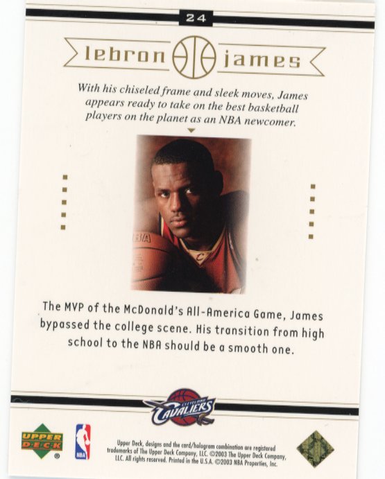 2003/04 Upper Deck LeBron James The Next Level #24 - Cavaliers