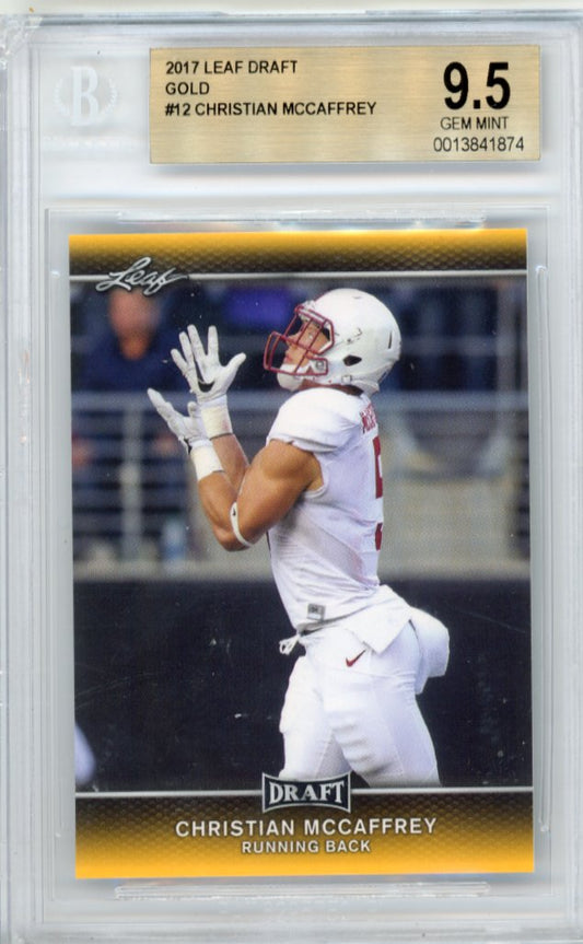 2017 Leaf Draft Christian McCaffrey #12 - Gold 49ers